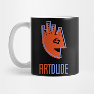 YourArtDude Logo In Orange And Lt. Blue Mug